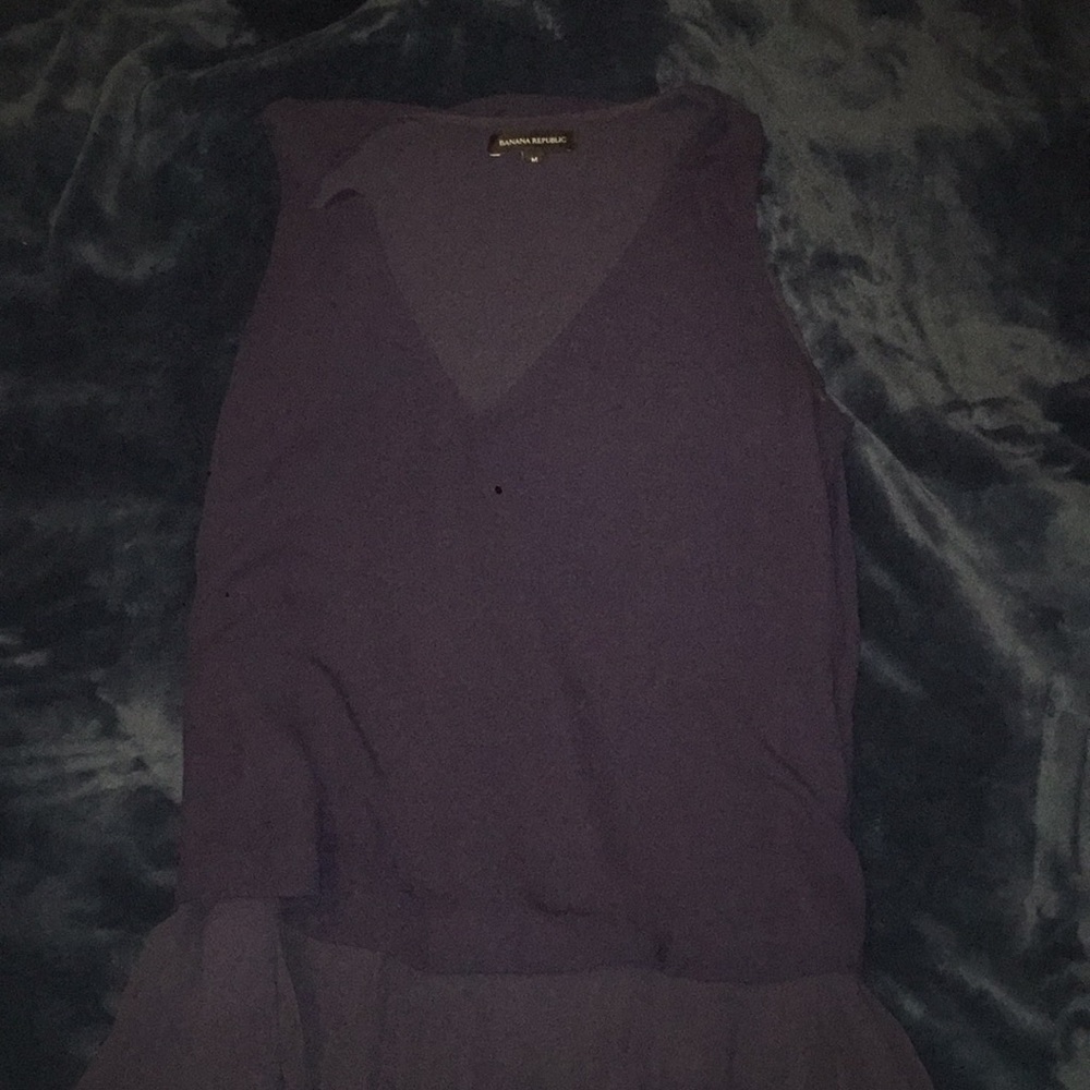 Banana Republic navy pleated detail tank top. Sz M